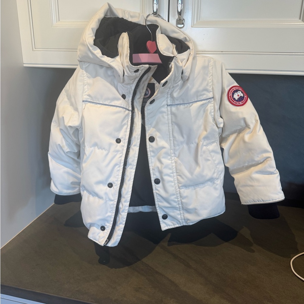 Canada Goose White Down Coat 2T-3T